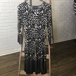 Just Taylor Leopard Sweater Dress